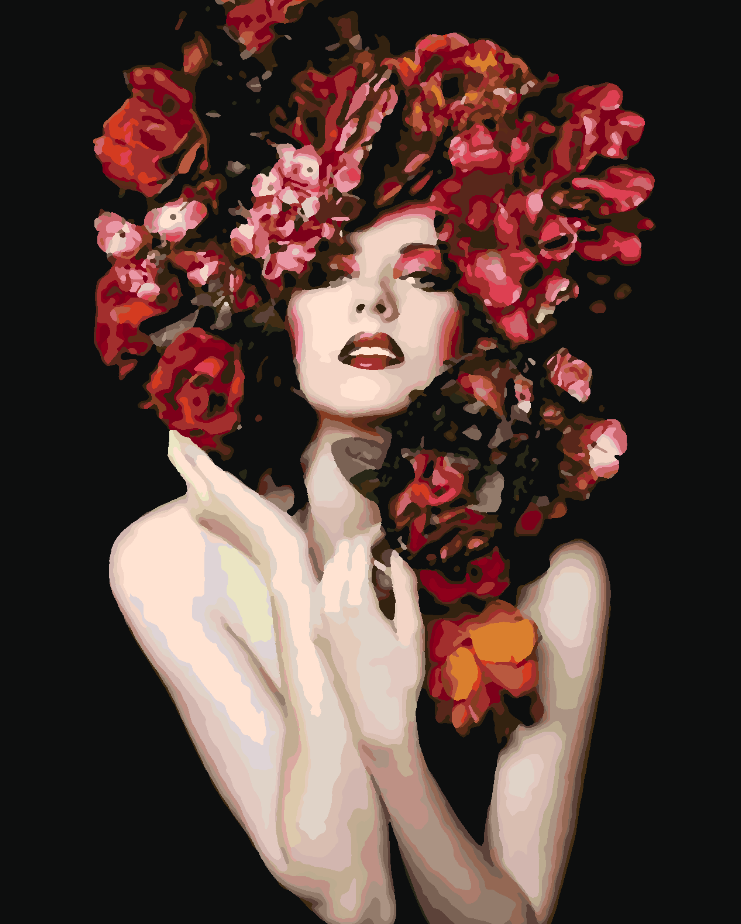 Paint by numbers - Floral Head 4103