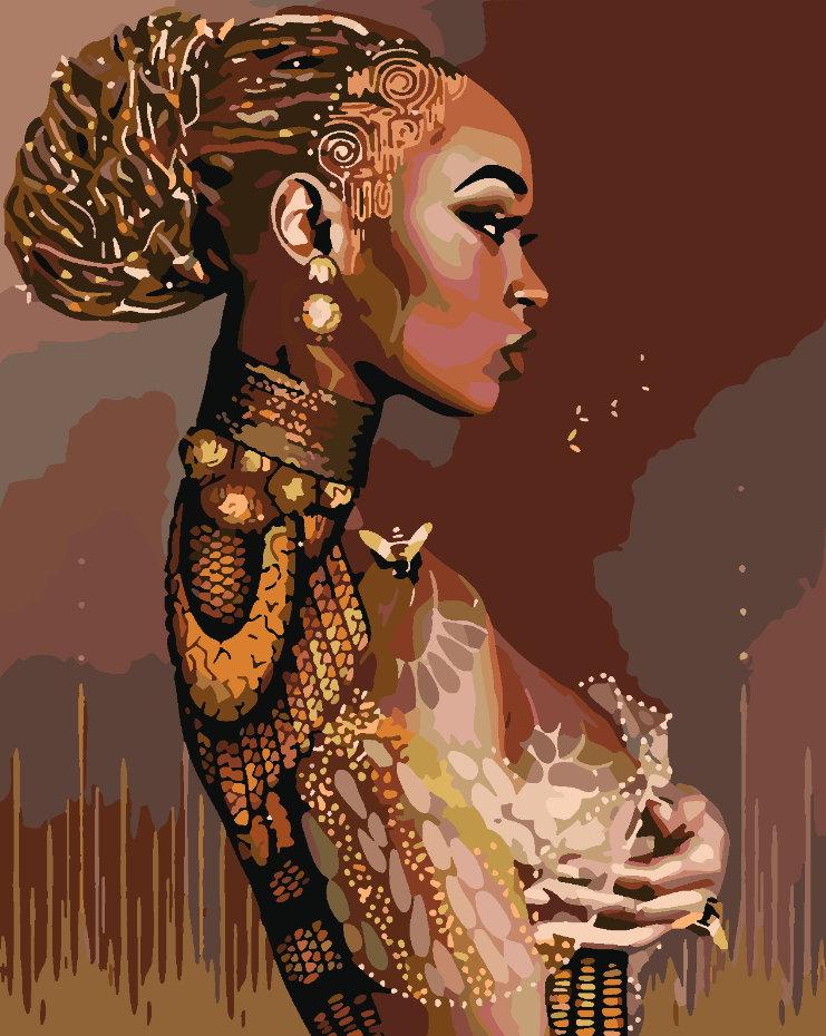 Painting by numbers - Girl Portrait 4108