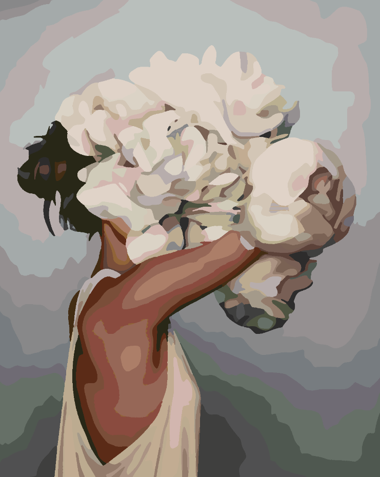 Painting by numbers - Floral Head 4110