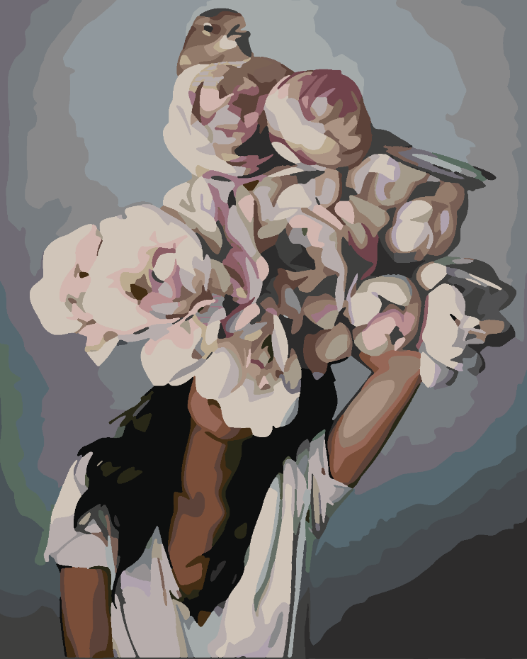 Paint by numbers - Floral Head 4118