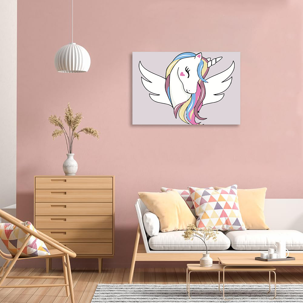 Pictura pe numere - Unicorn pentru Copii 4136