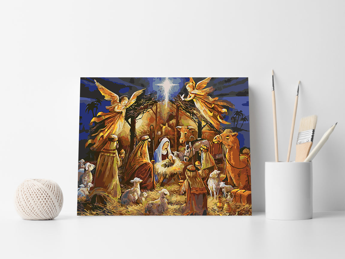 Paint by numbers - The Birth of Jesus Christ 4139