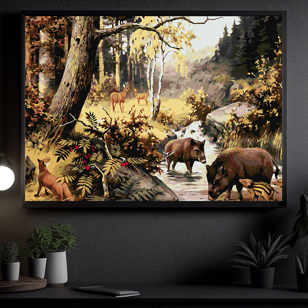 Рисуване по номера - Горските животни 4150