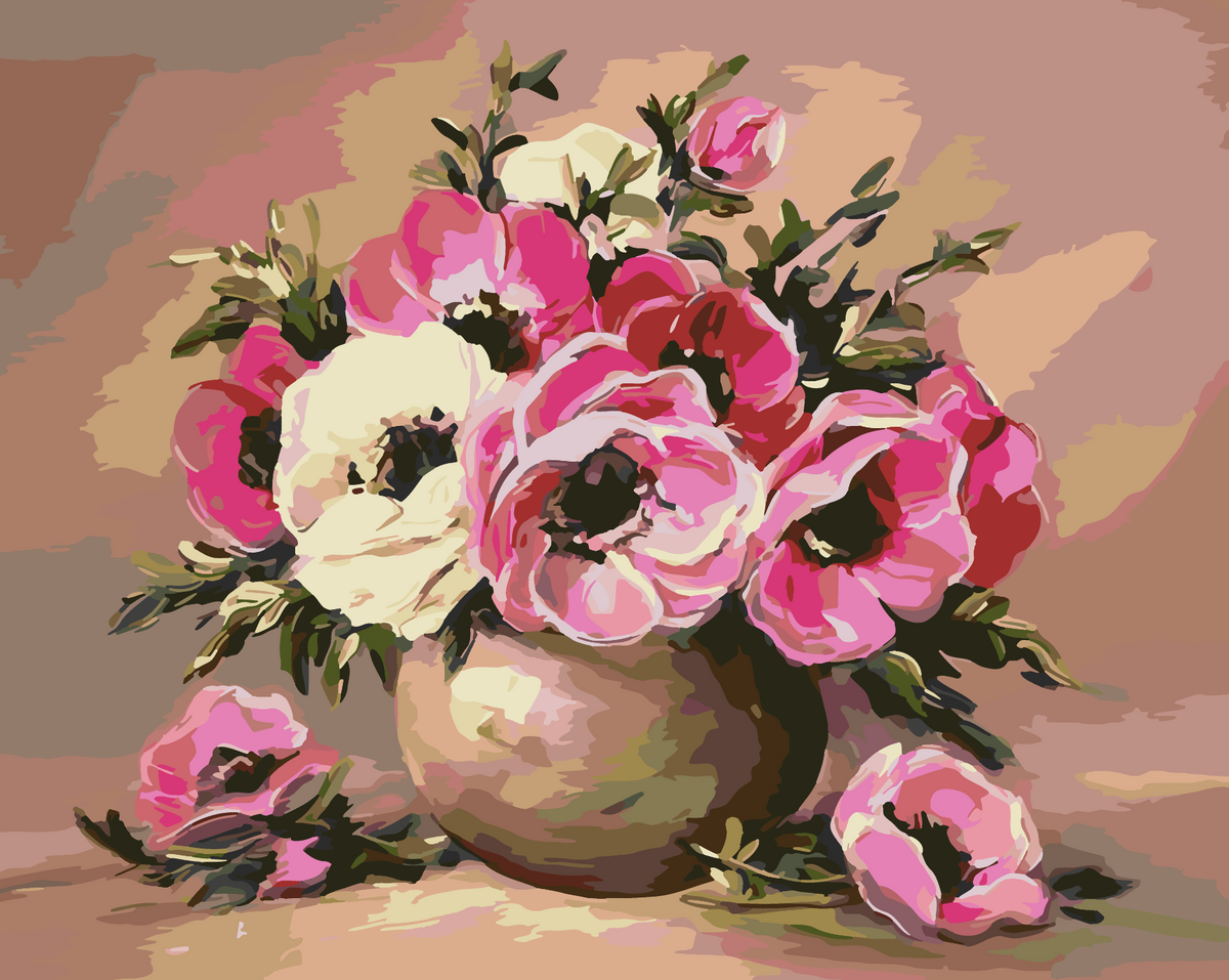 Paint by numbers - Flowers in a Vase 4152