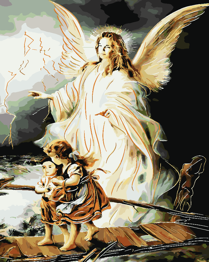Painting by numbers - Guardian Angel 4161