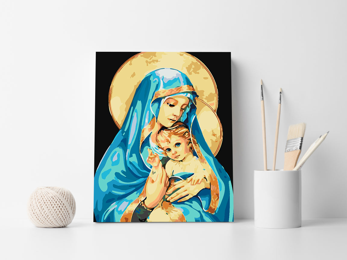 Paint by numbers - Saint Mary with the Child 4165