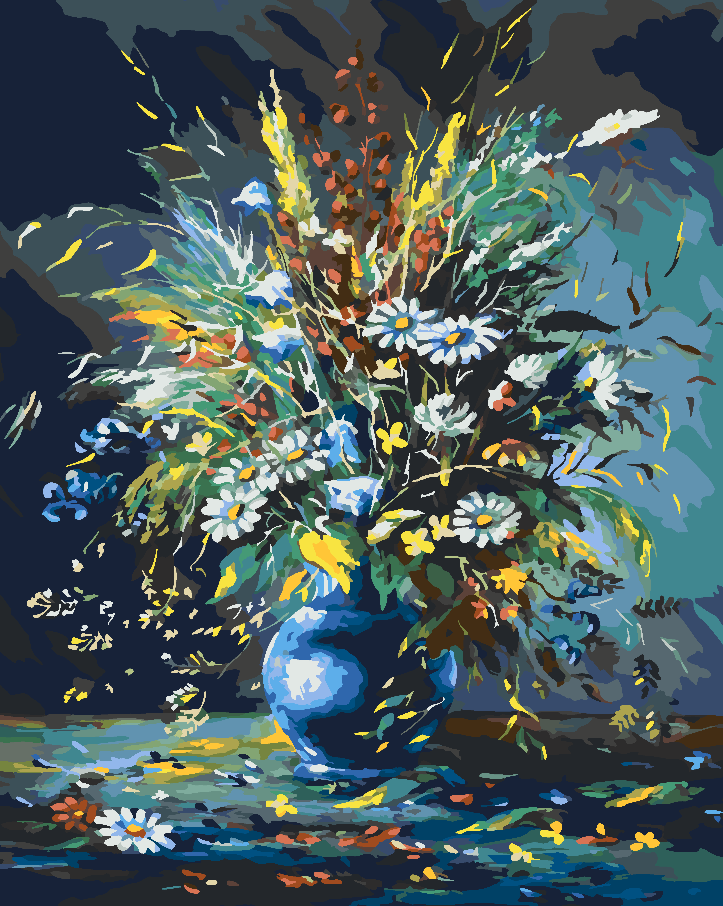 Painting by numbers - Flowers 4167