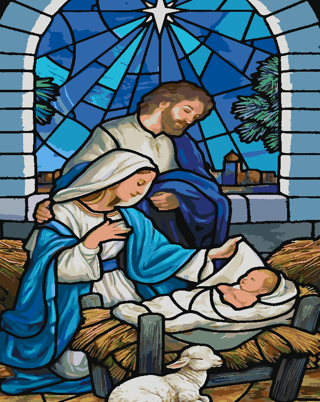 Painting by numbers - Nativity 4176