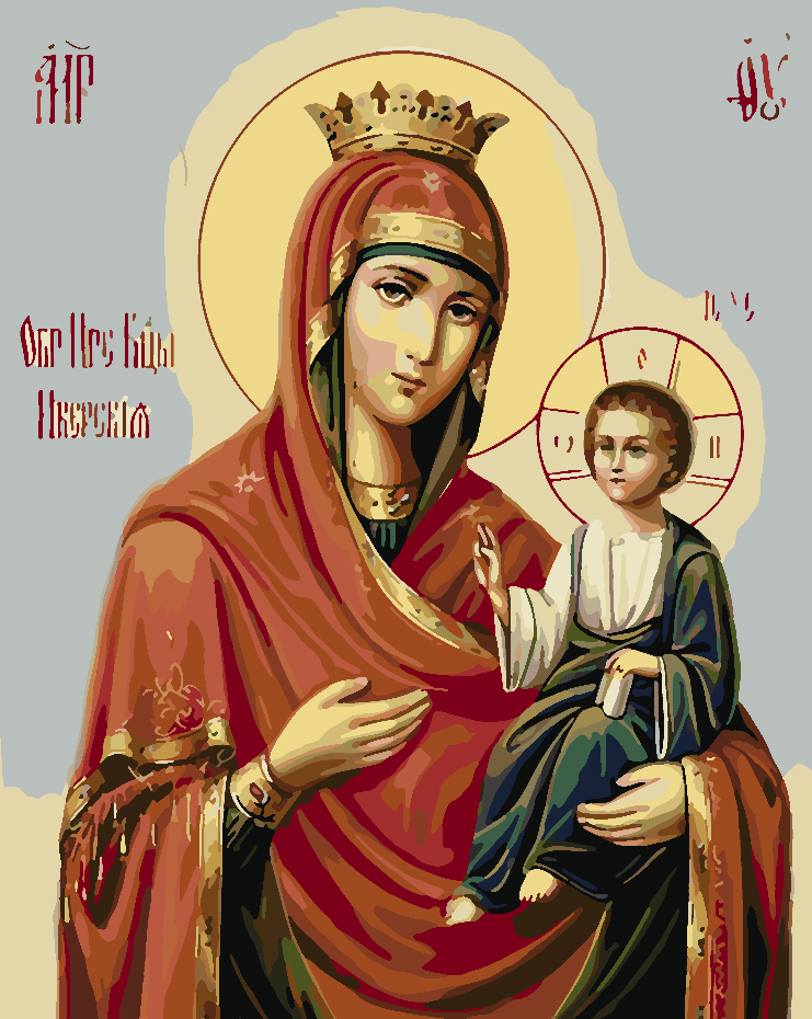 Painting by numbers - Mary with the Child 4189