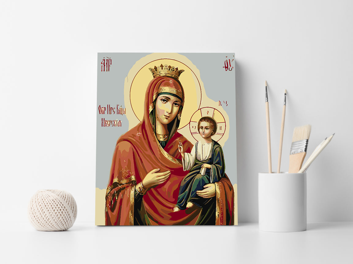 Painting by numbers - Mary with the Child 4189