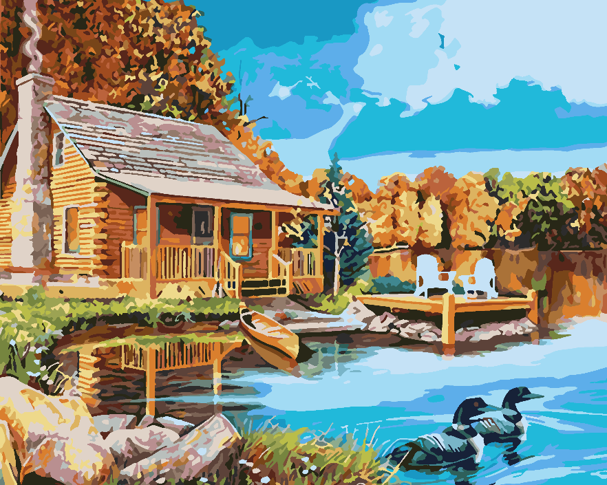 Paint by numbers - House at the Lake 4196