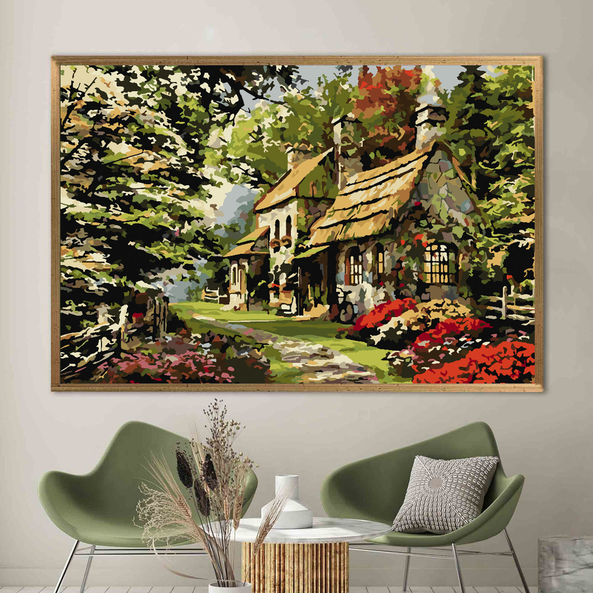Pictura pe numere - Casa cu Flori 4200
