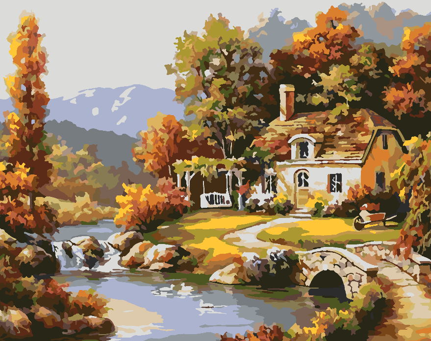 Painting by numbers - House at the Lake 4201