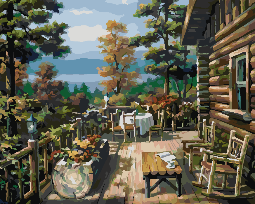 Painting by numbers - Terrace Landscape 4204