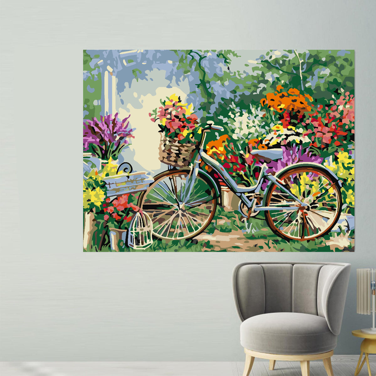 Paint by numbers - Bicycle with Flowers 4205