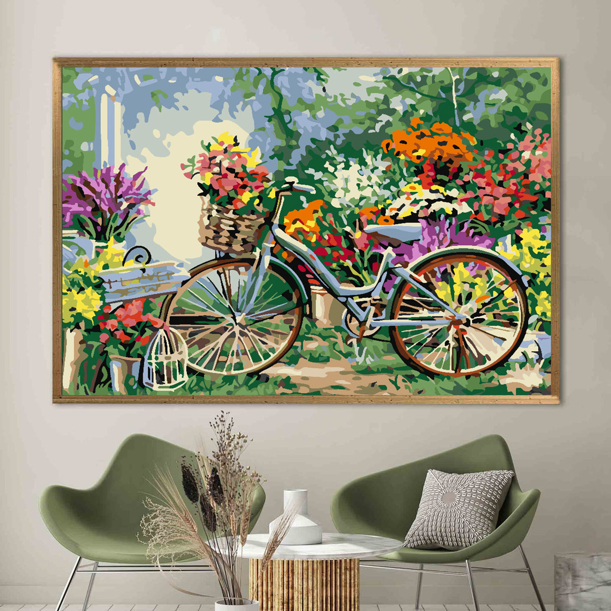 Paint by numbers - Bicycle with Flowers 4205