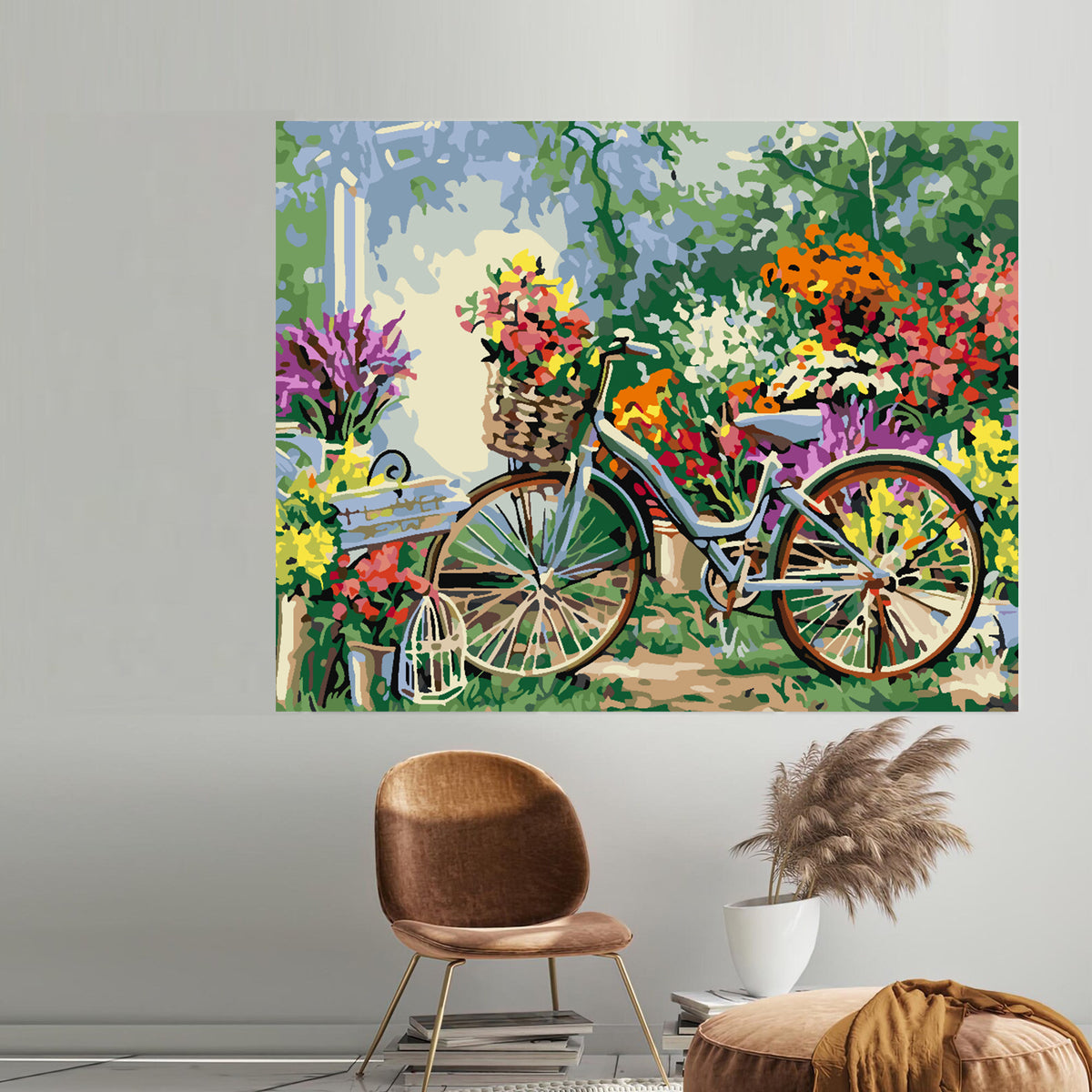 Paint by numbers - Bicycle with Flowers 4205