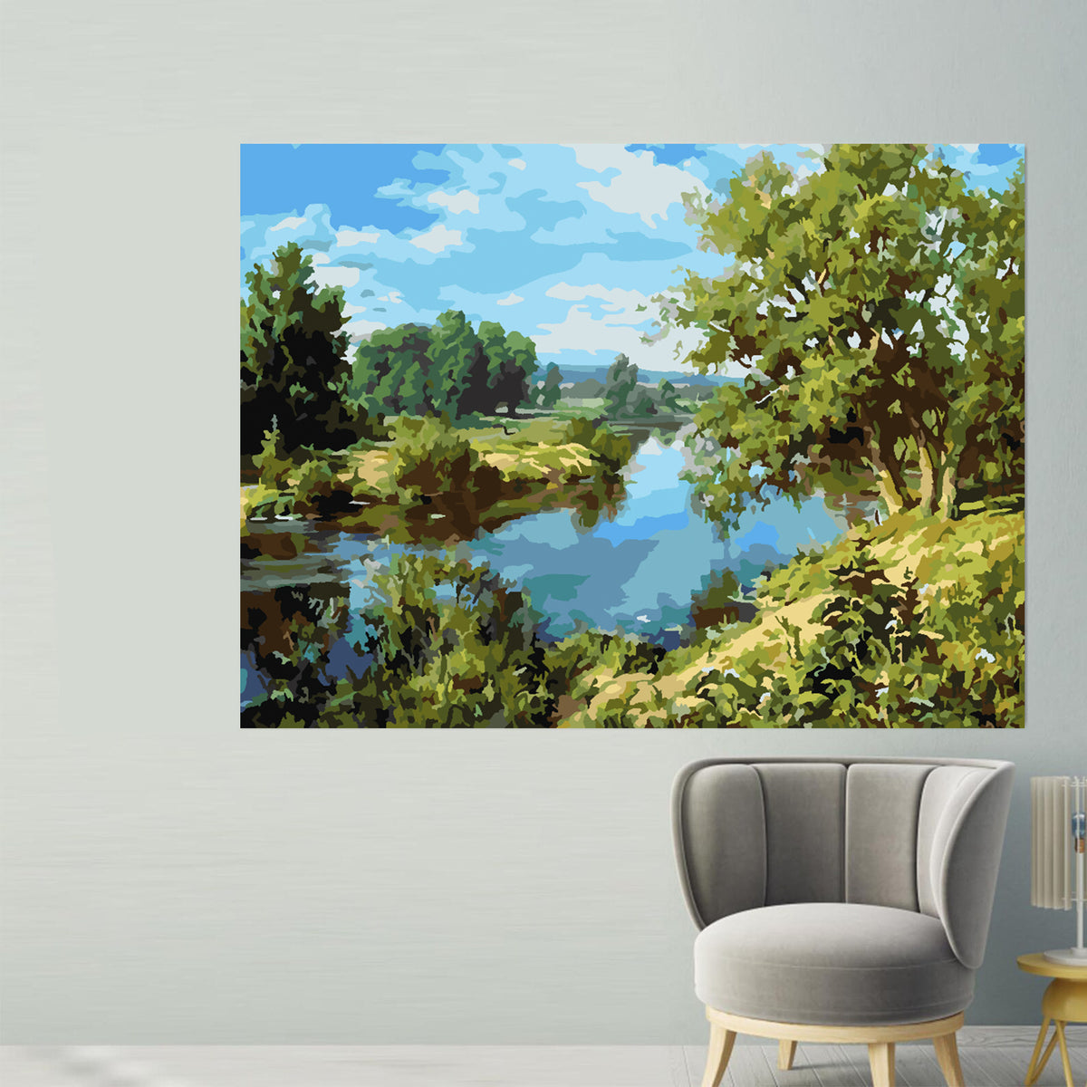 Painting by numbers - River Landscape 4209