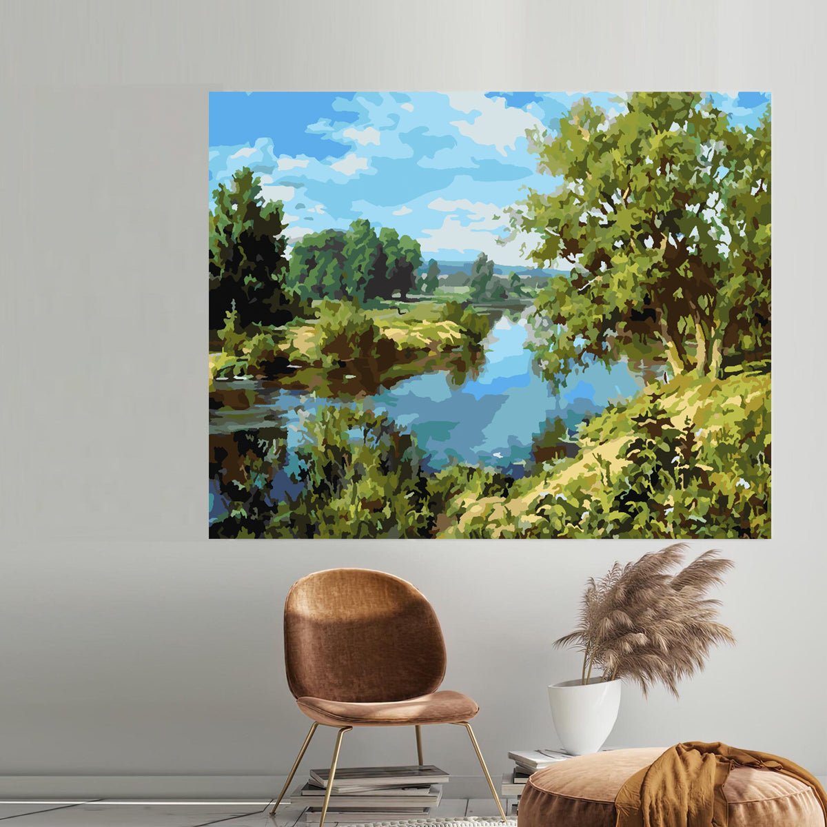 Painting by numbers - River Landscape 4209
