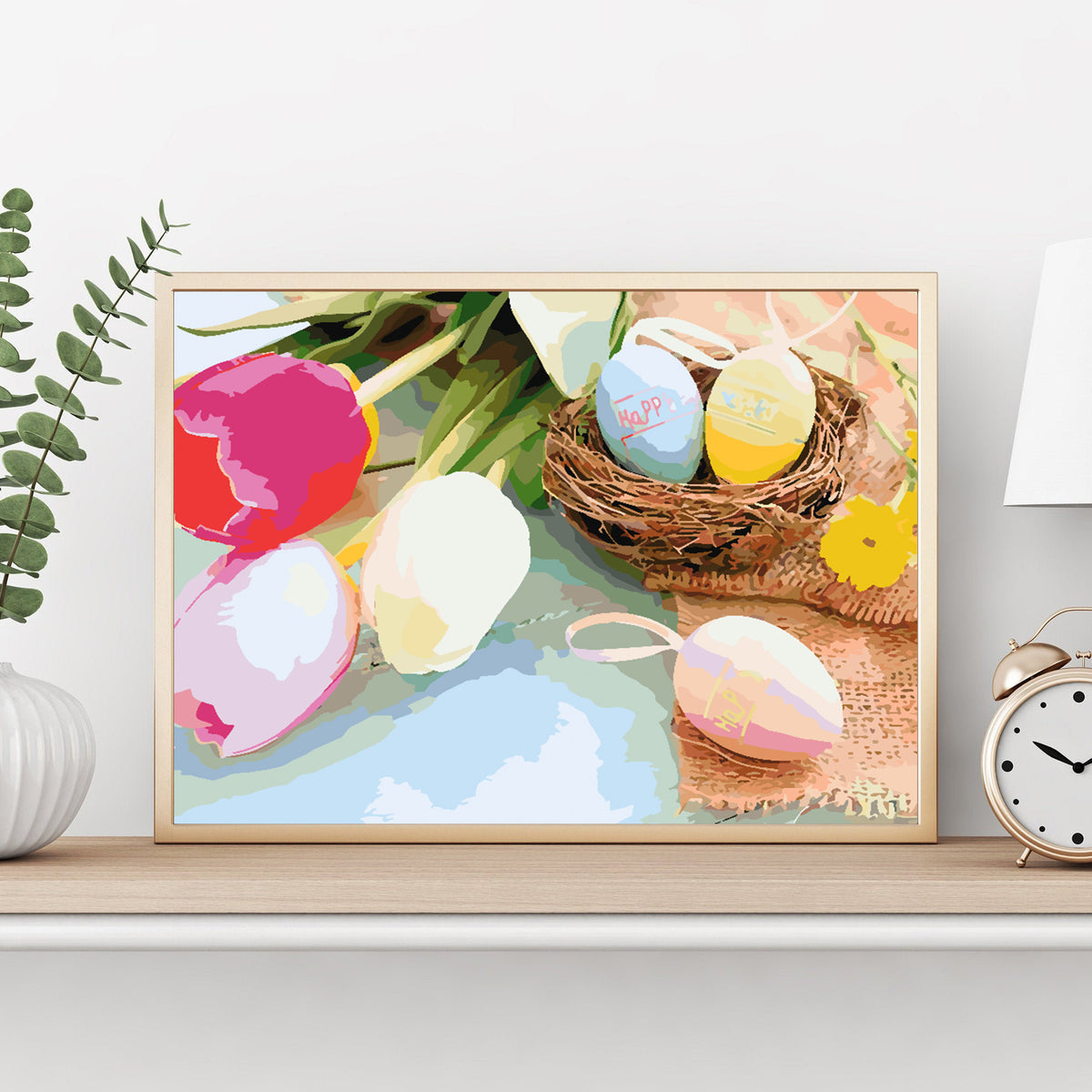 Paint by numbers - Easter Eggs and Tulips 4235