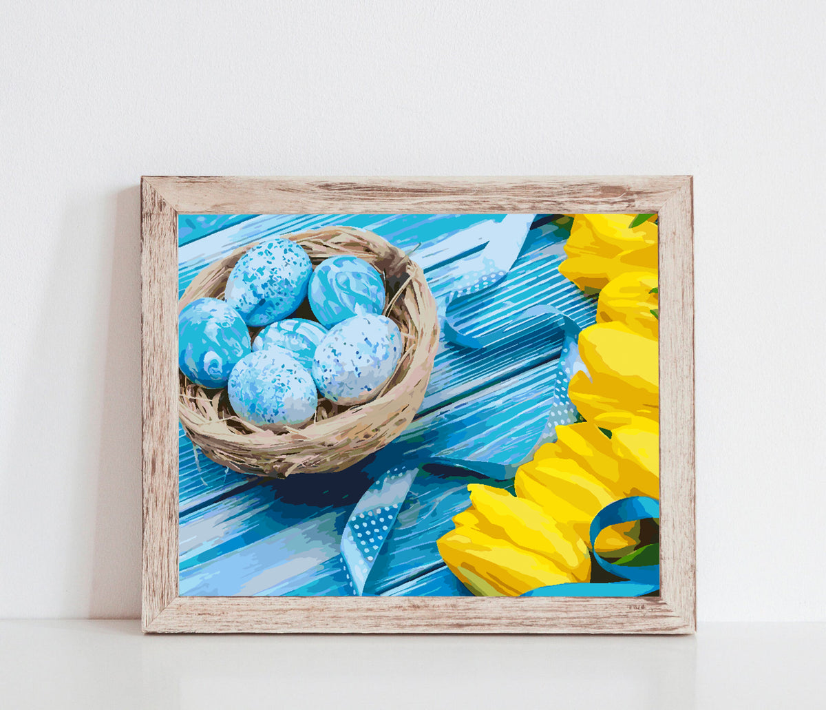 Paint by numbers - Yellow Tulips and Easter Eggs 4239