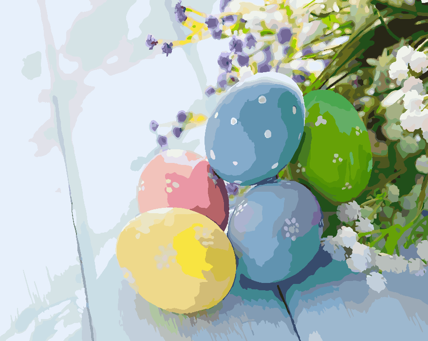 Painting by numbers - Easter Eggs 4242