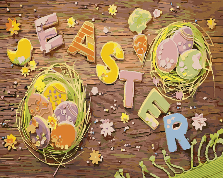Painting by numbers - Easter 4244