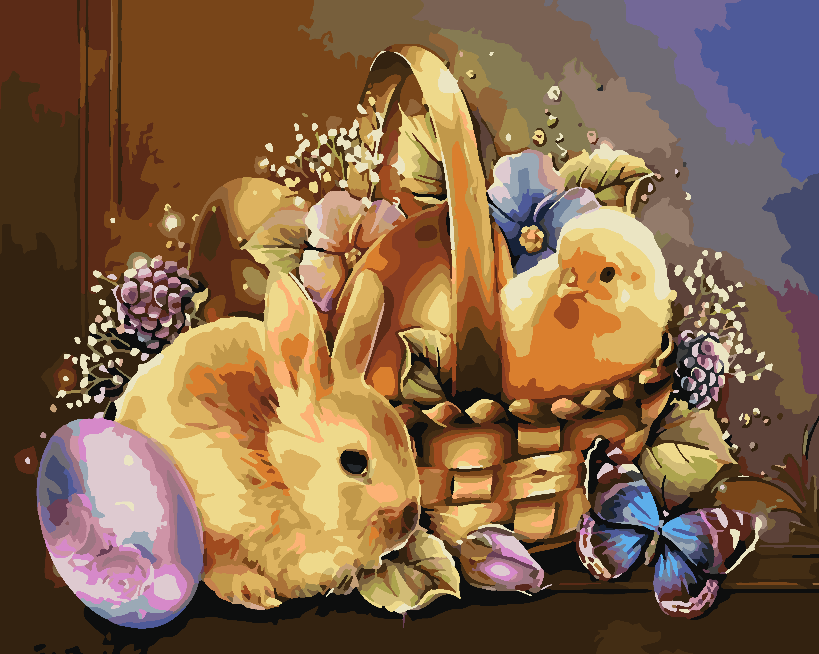 Paint by numbers - Easter Basket 4248