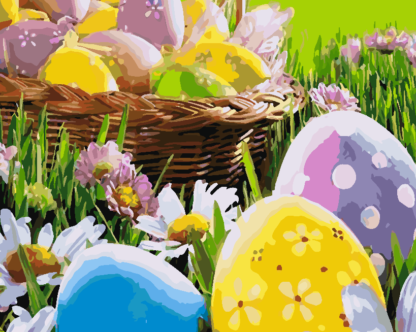 Paint by numbers - Easter Eggs 4249