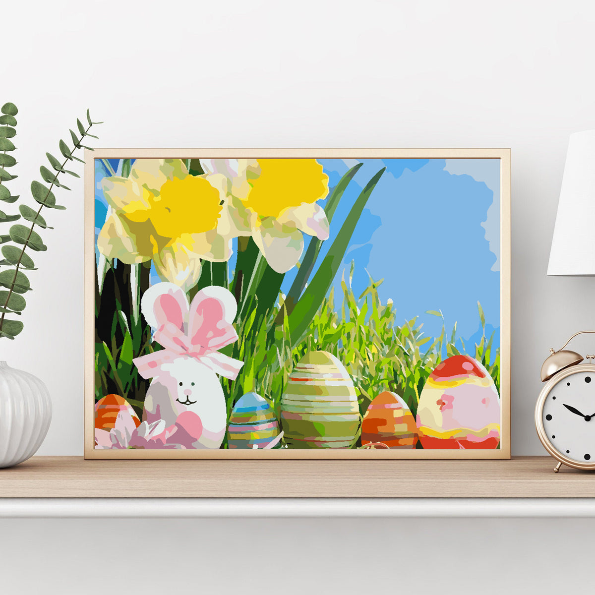 Paint by numbers - Bunny with Easter Eggs 4253