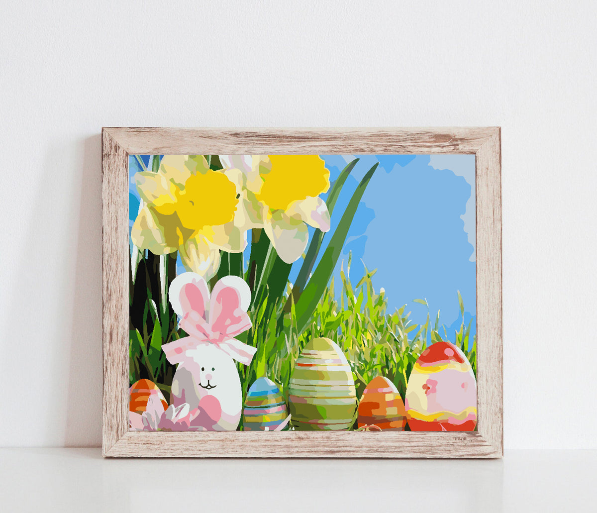 Paint by numbers - Bunny with Easter Eggs 4253