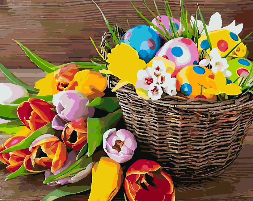Paint by numbers - Easter Basket 4254
