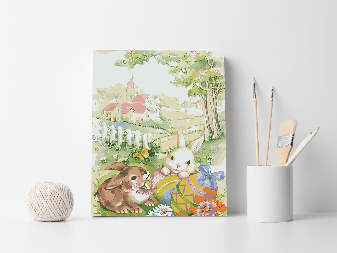 Paint by numbers - Easter Bunnies 4256