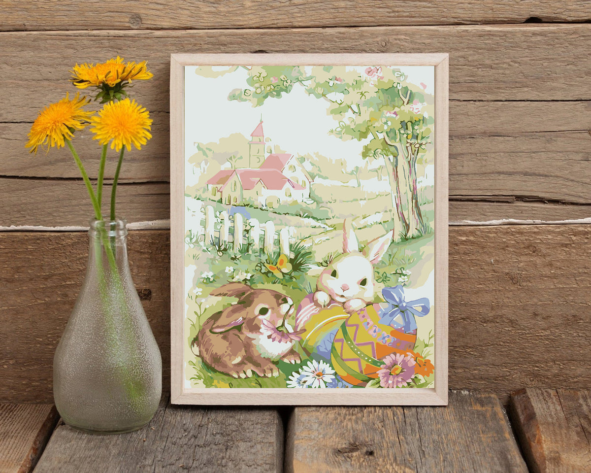 Paint by numbers - Easter Bunnies 4256
