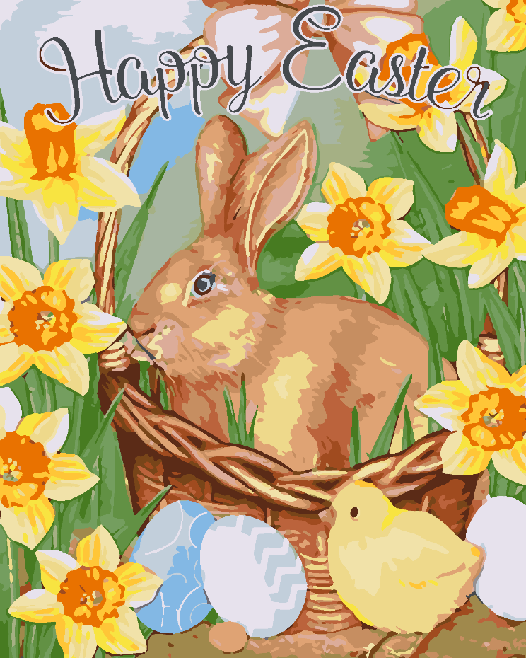 Painting by numbers - Happy Easter 4258