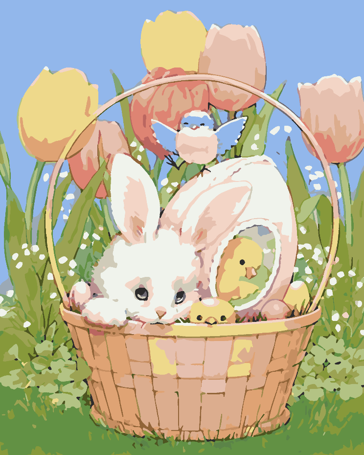 Paint by numbers - Easter Basket 4259