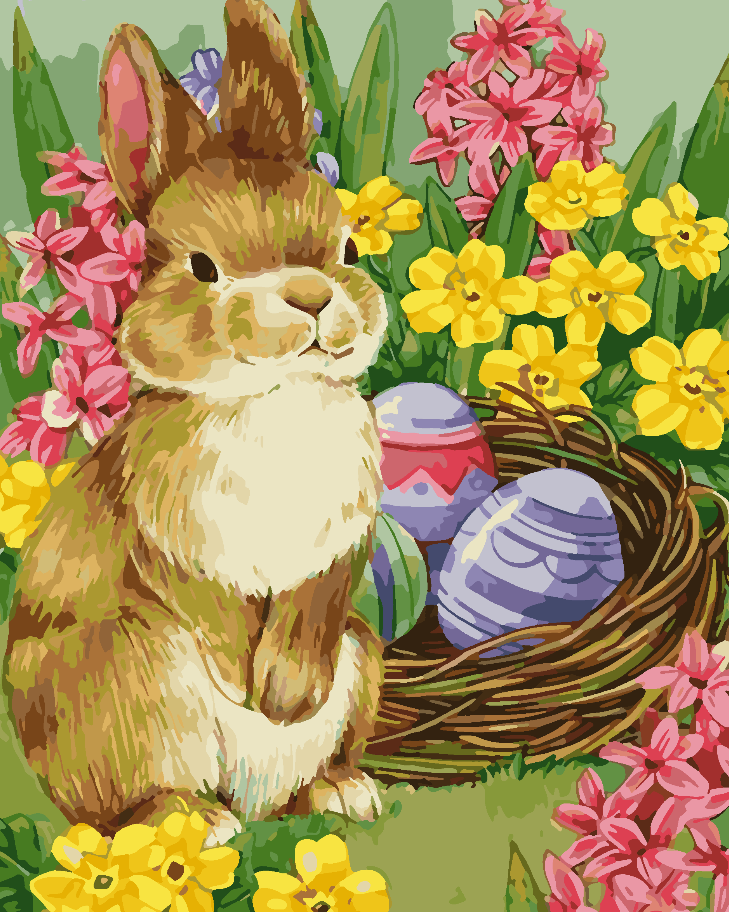 Paint by numbers - Bunny with Easter Eggs 4267