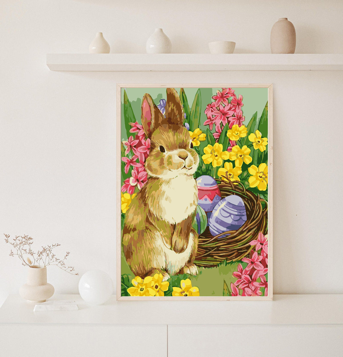 Paint by numbers - Bunny with Easter Eggs 4267