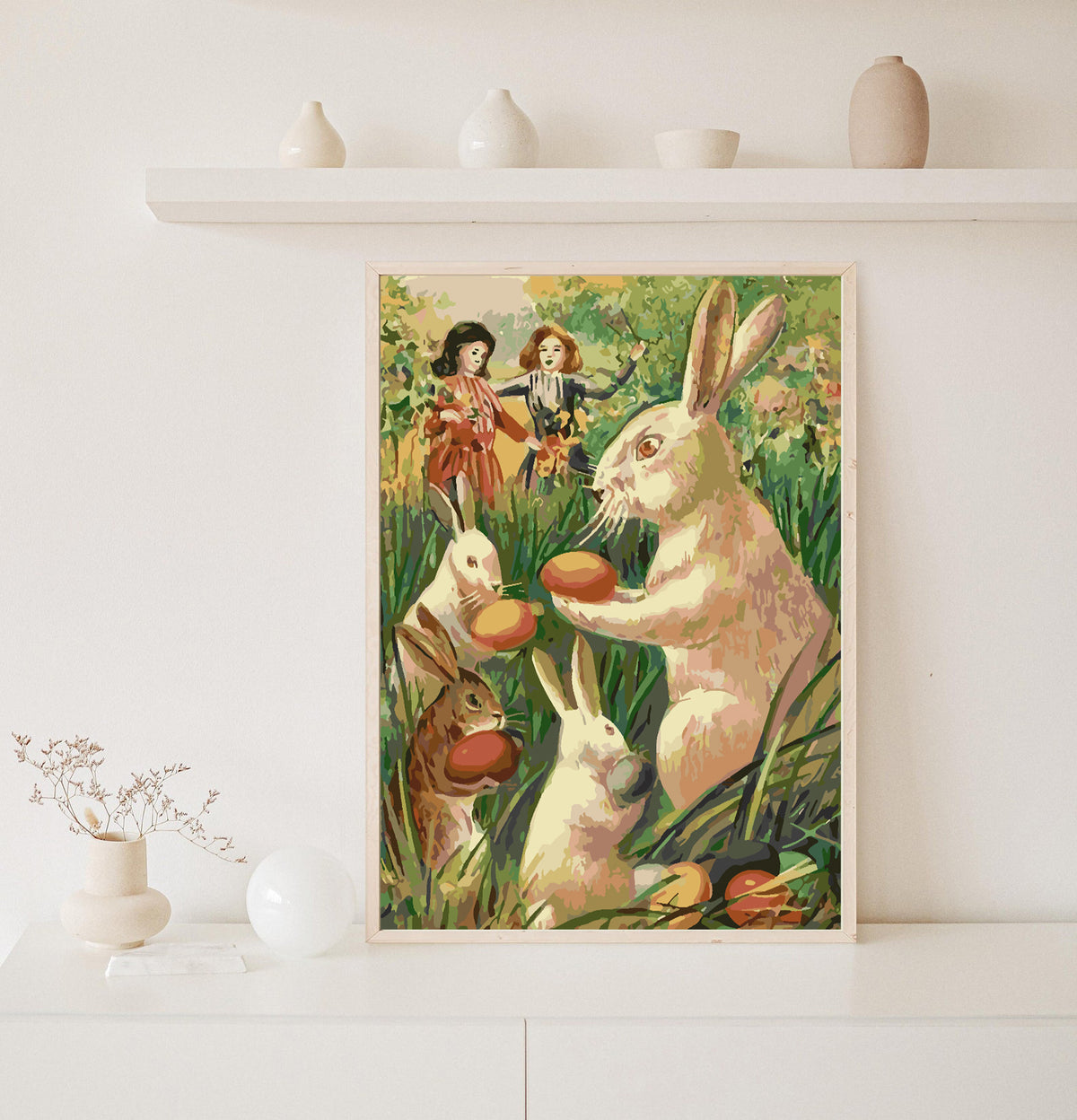 Pictura pe numere - Iepuras cu Oua de Paste 4272