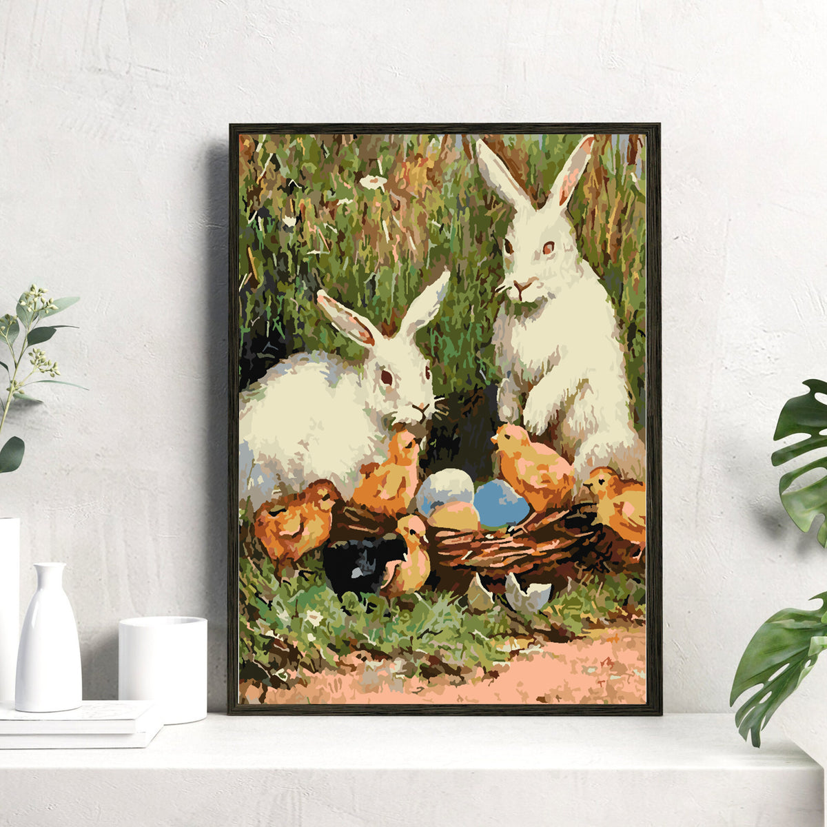 Paint by numbers - Bunnies with Chicks 4273