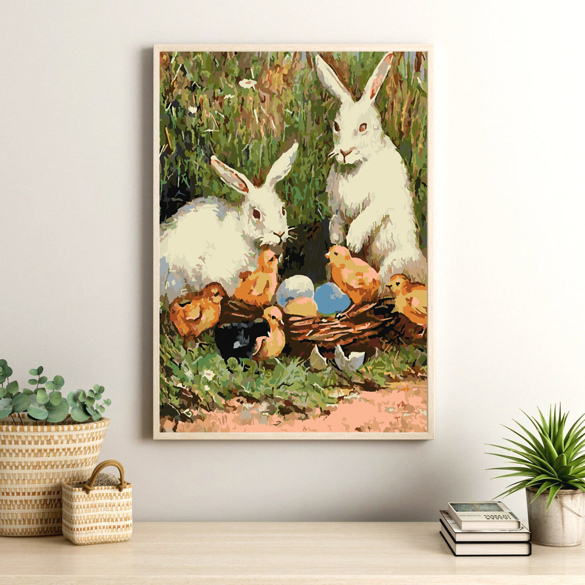 Paint by numbers - Bunnies with Chicks 4273