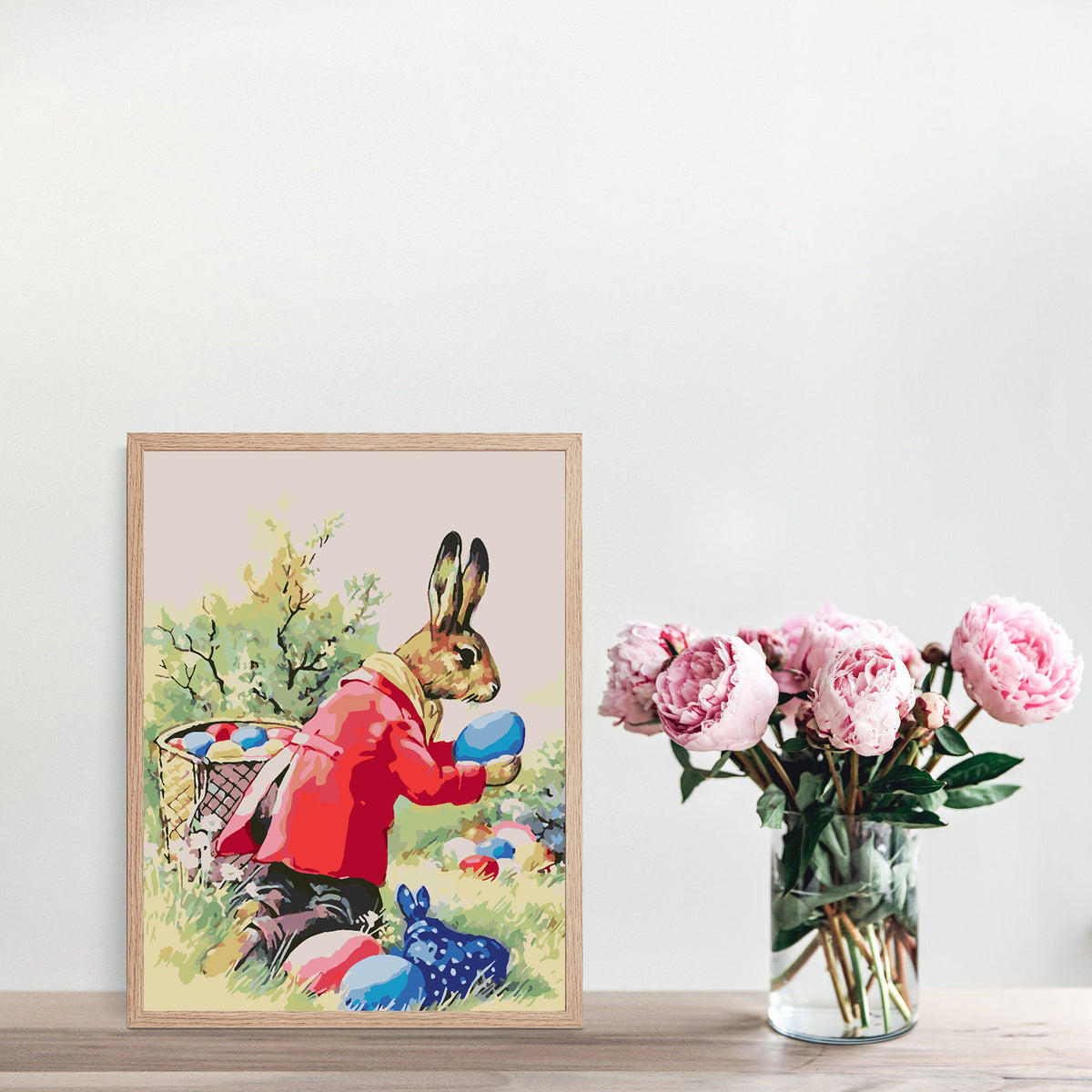 Paint by numbers - Bunny with Easter Eggs 4278