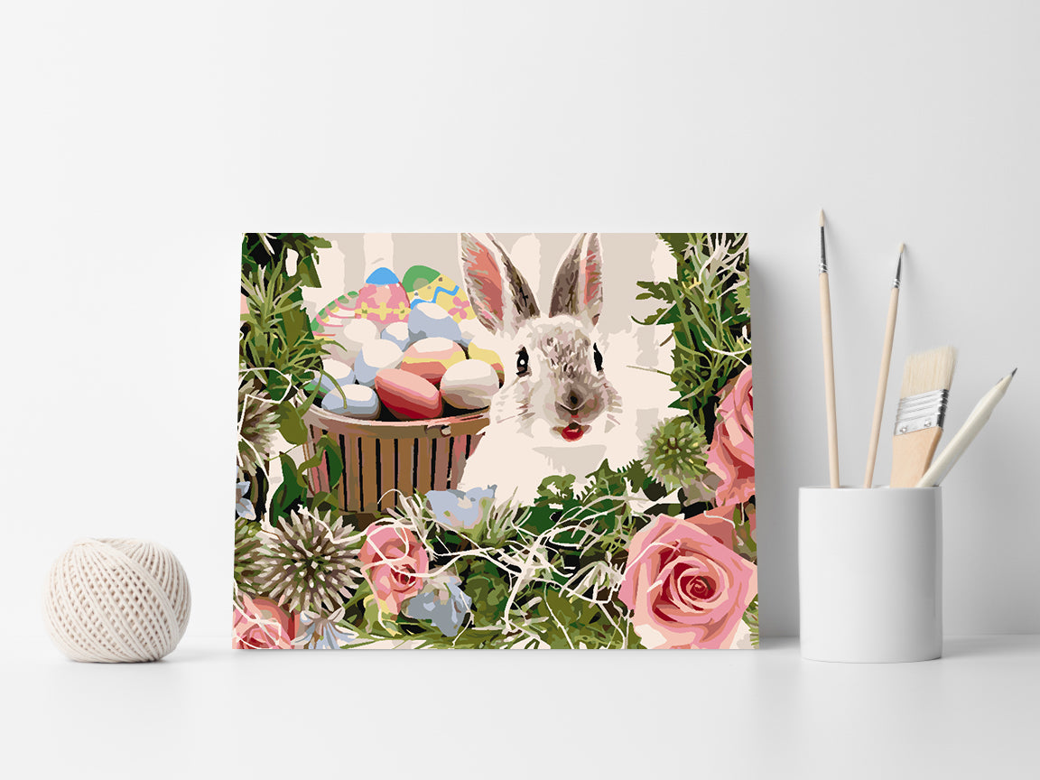 Paint by numbers - Bunny with Easter Basket 4282