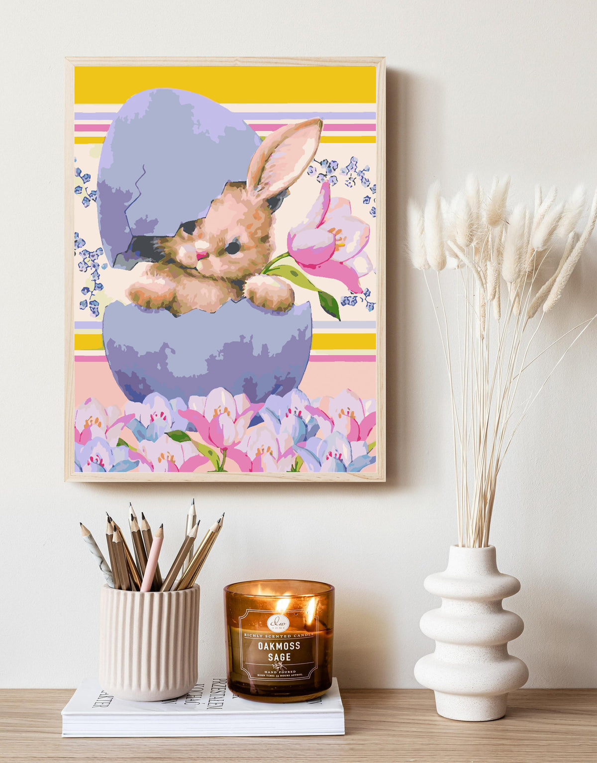 Paint by numbers - Bunny with Flowers 4284