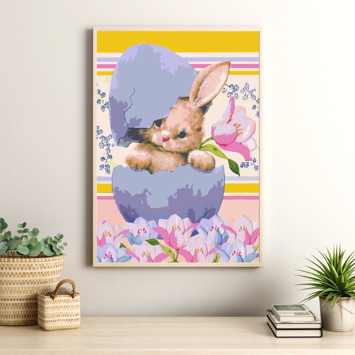 Paint by numbers - Bunny with Flowers 4284