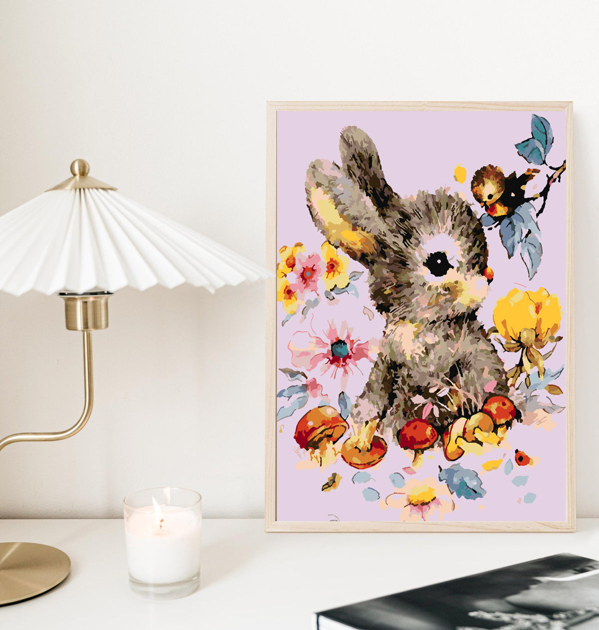 Paint by numbers - Bunny with Flowers 4285