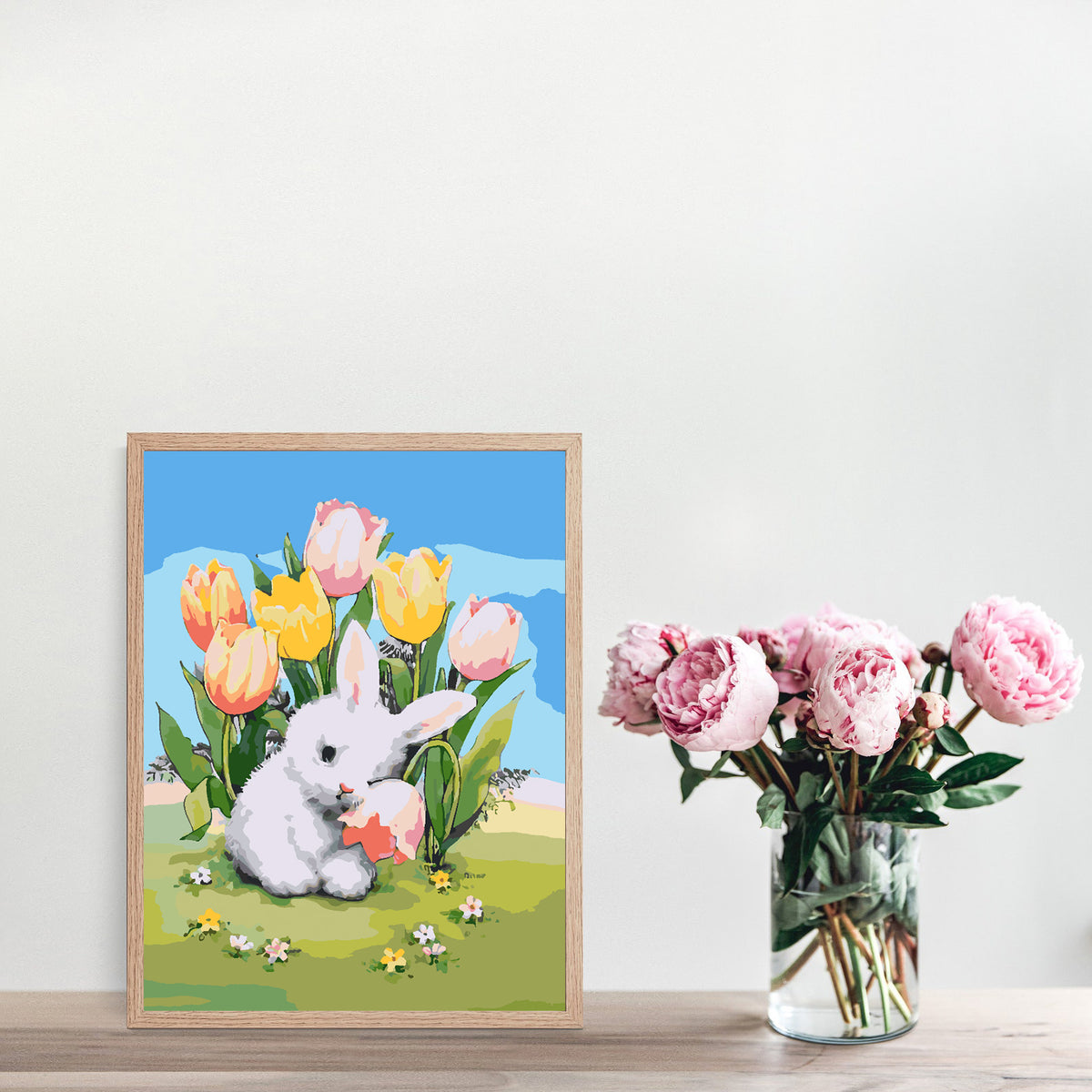 Paint by numbers - Bunny with Flowers 4286