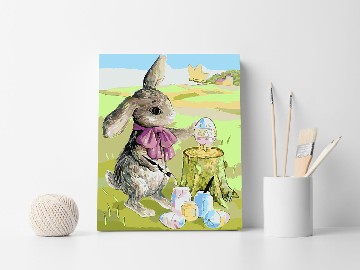 Paint by numbers - Bunny with Easter Eggs 4288