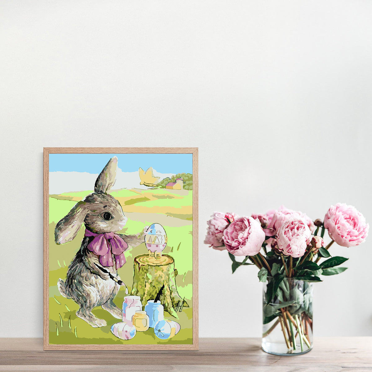 Paint by numbers - Bunny with Easter Eggs 4288