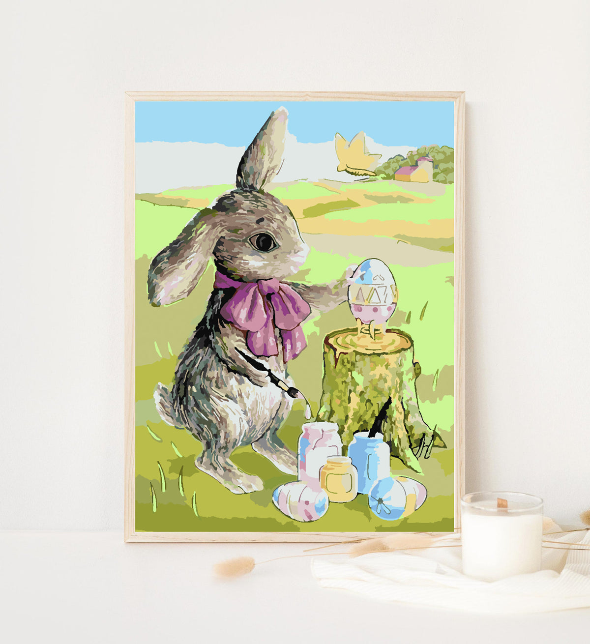 Paint by numbers - Bunny with Easter Eggs 4288